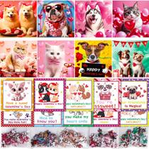 Conjunto de quebra-cabeças de presente de dia dos namorados para crianças com gatinho e cachorrinho Conjunto de quebra-cabeças de presente de dia dos namorados para crianças com gatinho e cachorrinho
