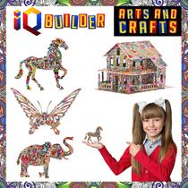 Conjunto de quebra-cabeças IQ BUILDER 3D Art Coloring Craft Kit Kit Kids
