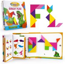 Conjunto de quebra-cabeças Magnetic Tangram FOOZZILLA com 368 Solutions Kids Conjunto de quebra-cabeças Magnetic Tangram FOOZZILLA com 368 Solutions Kids