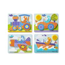 Conjunto de quebra-cabeças Melissa & Doug Vehicles Wooden 2-4 anos Conjunto de quebra-cabeças Melissa & Doug Vehicles Wooden 2-4 anos