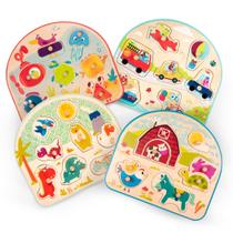 Conjunto de quebra-cabeças Peg B. Brinquedos, dinossauros, animais marinhos, veículos, fazenda Conjunto de quebra-cabeças Peg B. Brinquedos, dinossauros, animais marinhos, veículos, fazenda