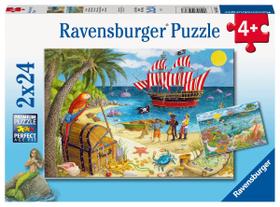 Conjunto de quebra-cabeças Ravensburger Pirates and Mermaids 2x24 unidades Conjunto de quebra-cabeças Ravensburger Pirates and Mermaids 2x24 unidades