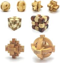 Conjunto de quebra-cabeças Toy PicassoTiles PTP08 8 Style Burr de madeira para crianças Conjunto de quebra-cabeças Toy PicassoTiles PTP08 8 Style Burr de madeira para crianças