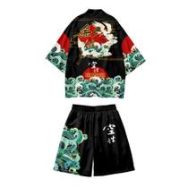 Conjunto de quimonos DOSLAVIDA masculino, estilo japonês, leve