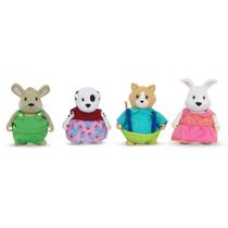 Conjunto de quintal Toy Li'l Woodzeez Friendz Club com 4 bonecas 3+