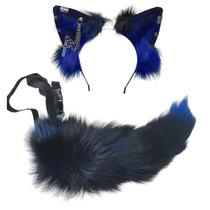 Conjunto de rabos Cosplay Wolf Ears Ekwikzz Gothic Punk Halloween Conjunto de rabos Cosplay Wolf Ears Ekwikzz Gothic Punk Halloween