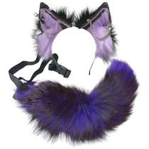 Conjunto de rabos Cosplay Wolf Ears Ekwikzz Gothic Punk Halloween Conjunto de rabos Cosplay Wolf Ears Ekwikzz Gothic Punk Halloween