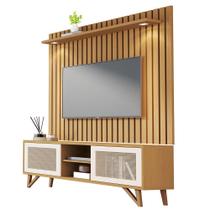 Conjunto de Rack Arua com Painel Cumaru TV até 75" Polegadas