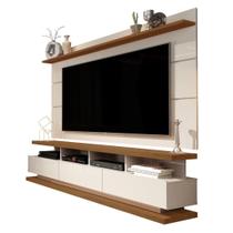 CONJUNTO DE RACK BANCADA + PAINEL ARE NEW 1.80m PARA TV ATÉ 72'' OFF WHITE / FREIJÓ 3 GAVETAS COM PÉS RODÍZIOS TAMPO E BASE 30mm CONJUNTO DE RACK BANCADA + PAINEL ARE NEW 1.80m PARA TV ATÉ 72'' OFF WHITE / FREIJÓ 3 GAVETAS COM PÉS RODÍZIOS TAMPO E BASE 30mm
