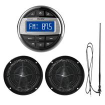 Conjunto de rádio e alto-falantes marinhos Herdio Bluetooth 120W IP66