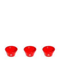 Conjunto de Ramequim Cheff 90ml 3 Peças Vermelho MasterChef VEM