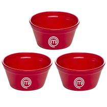 Conjunto De Ramequim Cheff Masterchef 240Ml 3 Peças Vermelho