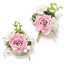 Conjunto de Ramillete y Boutonniere con Rosa Artificial Rosa Serwalin Conjunto de Ramillete y Boutonniere con Rosa Artificial Rosa Serwalin