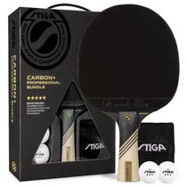 Conjunto de Raquete de Tênis de Mesa STIGA Carbon+ com Lâmina de Carbono 7 camadas