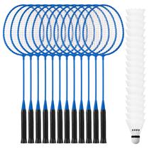 Conjunto de raquetes de badminton Wettarn, 12 peças com 18 petecas de nylon Conjunto de raquetes de badminton Wettarn, 12 peças com 18 petecas de nylon