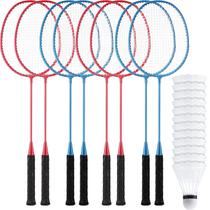 Conjunto de raquetes de badminton Woanger, pacote com 8, 67 cm, com petecas Conjunto de raquetes de badminton Woanger, pacote com 8, 67 cm, com petecas
