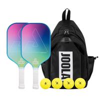 Conjunto de Raquetes de Pickleball JOOLA Perseus Aurora com 2 Bolas e Bolsa Conjunto de Raquetes de Pickleball JOOLA Perseus Aurora com 2 Bolas e Bolsa