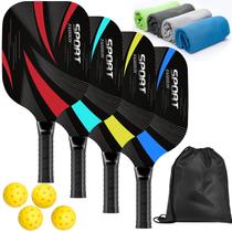 Conjunto de Raquetes de Pickleball Tiyutsd - Com Bolas e Toalhas (x4) Conjunto de Raquetes de Pickleball Tiyutsd - Com Bolas e Toalhas (x4)
