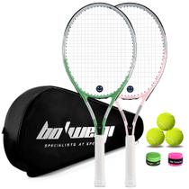 Conjunto de raquetes de tênis bo'weiqi 27" leve para 2 jogadores Conjunto de raquetes de tênis bo'weiqi 27" leve para 2 jogadores