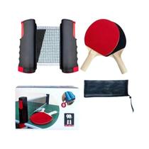 Conjunto De Raquetes De Tênis De Mesa Portáteis E Extensíveis Com Coluna De Malha, Bola Não Incluída