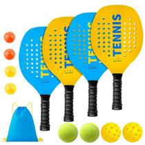 Conjunto de raquetes de tênis Pandahero 4 Paddles 8 Balls Outdoor Conjunto de raquetes de tênis Pandahero 4 Paddles 8 Balls Outdoor