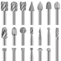 Conjunto de rebarbas rotativas, broca de gravura, broca, brocas de escultura, 20 unidades HSS Conjunto de rebarbas rotativas, broca de gravura, broca, brocas de escultura, 20 unidades HSS