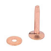 Conjunto De Rebites De Couro Em Latão Sólido WUTA 50 100, Estacas De Cobre, Fixadores Permanentes