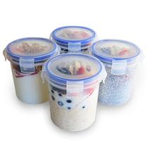 Conjunto de recipientes BubbleWally Overnight Oats, 4 peças, 500 ml Conjunto de recipientes BubbleWally Overnight Oats, 4 peças, 500 ml