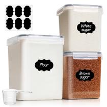Conjunto de recipientes de armazenamento ComSaf Flour Sugar 5.2Lx1 2.5Lx2 Conjunto de recipientes de armazenamento ComSaf Flour Sugar 5.2Lx1 2.5Lx2
