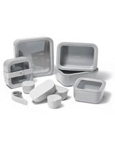 Conjunto de recipientes de armazenamento de alimentos Caraway Glass 14 unidades cinza Conjunto de recipientes de armazenamento de alimentos Caraway Glass 14 unidades cinza