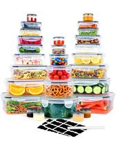 Conjunto de recipientes de armazenamento de alimentos FOOYOO 56 unidades herméticas sem BPA