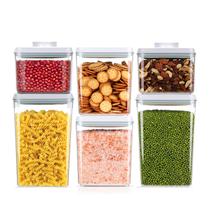 Conjunto de recipientes de armazenamento de alimentos Melovom Airtight, 6 unidades sem BPA Conjunto de recipientes de armazenamento de alimentos Melovom Airtight, 6 unidades sem BPA