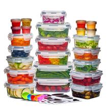 Conjunto de recipientes de armazenamento de alimentos Seseno, 24 unidades de plástico sem BPA Conjunto de recipientes de armazenamento de alimentos Seseno, 24 unidades de plástico sem BPA