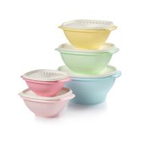 Conjunto de recipientes de armazenamento de alimentos Tupperware Heritage 10pc Vintage