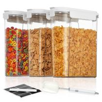 Conjunto de recipientes de cereais Vtopmart 3PCS 4L para armazenamento hermético de alimentos Conjunto de recipientes de cereais Vtopmart 3PCS 4L para armazenamento hermético de alimentos