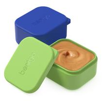 Conjunto de recipientes de silicone Bentgo Sidekicks, pacote com 2 unidades, 80 ml, azul e verde