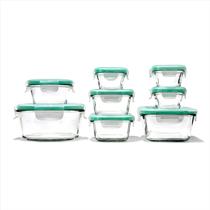Conjunto de recipientes OXO Good Grips Glass Smart Seal 16 peças