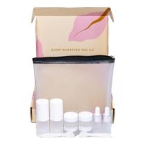 Conjunto de recipientes para a pele de viagem Wondercraft com bolsa de higiene TSA Conjunto de recipientes para a pele de viagem Wondercraft com bolsa de higiene TSA