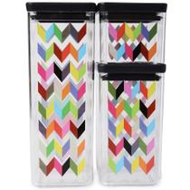 Conjunto de recipientes para armazenamento de alimentos French Bull Ziggy, 3 peças, sem BPA