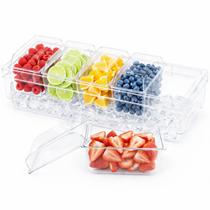 Conjunto de Recipientes para Condimentos Lifewit Taco Bar 5 Peças em Plástico Transparente