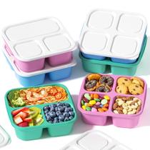 Conjunto de recipientes para lanches Canfanni 3 e 4 compartimentos sem BPA x6 Conjunto de recipientes para lanches Canfanni 3 e 4 compartimentos sem BPA x6