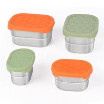 Conjunto de recipientes para lanches Tanjiae em aço inoxidável para crianças