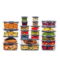Conjunto de Recipientes Rubbermaid Brilliance - 44 Peças para Armazenamento de Alimentos Conjunto de Recipientes Rubbermaid Brilliance - 44 Peças para Armazenamento de Alimentos