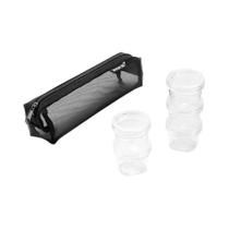 Conjunto De Recipientes Transparentes Para Temperos, 5 Caixas, Bolsa De Armazenamento Para Conjunto De Recipientes Transparentes Para Temperos, 5 Caixas, Bolsa De Armazenamento Para