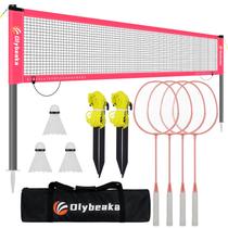 Conjunto de rede de badminton Olybeaka kit externo portátil de 6,1 m Conjunto de rede de badminton Olybeaka kit externo portátil de 6,1 m
