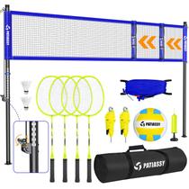 Conjunto de rede de voleibol e badminton Combo Patiassy Adjustable