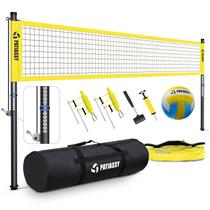 Conjunto de rede de voleibol Patiassy Portable Outdoor com ajuste. Altura Conjunto de rede de voleibol Patiassy Portable Outdoor com ajuste. Altura