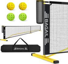 Conjunto de rede Pickleball BAGAIL portátil de 22 pés com coletor de bolas
