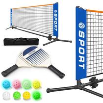 Conjunto de rede Pickleball Furypoint Mini Portable de 10 pés com pás