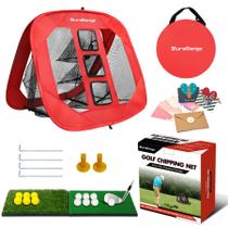 Conjunto de redes de lascas de golfe DuraRange Ultimate com tapetes e bolas